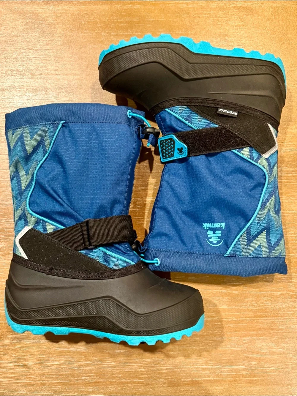 Kamik Kids Snowfall P 2 Winter Boot Blue Black Insulated Size 2